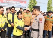 Apel Akbar Kebangsaan, Kapolres Barsel Ajak Buruh dan Ojol Bersinergi Ciptakan Kamtibmas Aman