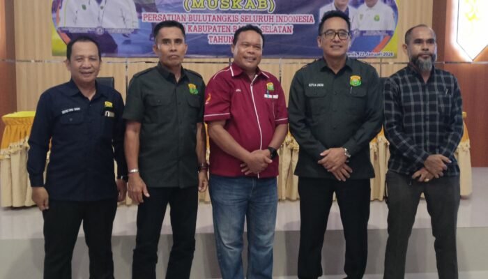 Mukhlis, S.Pd Terpilih sebagai Ketua Umum PBSI Barsel Periode 2026–2030