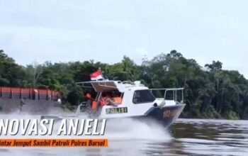 Menyusuri Sungai Barito, Layanan Anjeli Hadirkan Wajah Humanis Polres Barsel