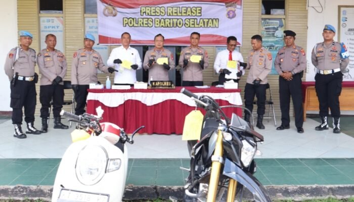 Polres Barsel Ungkap Dua Kasus Curanmor, Pelaku CRF dan Scoopy Berhasil Dibekuk di Kalsel