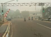 Traffic Light Simpang Tiga Kangkung Kembali Normal, Dishub Imbau Pengendara Waspadai Kabut Asap
