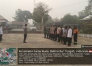 Camat dan Kapolsek Karau Kuala Pimpin Apel Siaga Karhutla, Dua Titik Api di Bangkuang Dipadamkan
