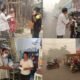 H. Alex Bagikan Ribuan Masker Gratis, Ajak Warga Barsel Waspadai Bahaya Kabut Asap